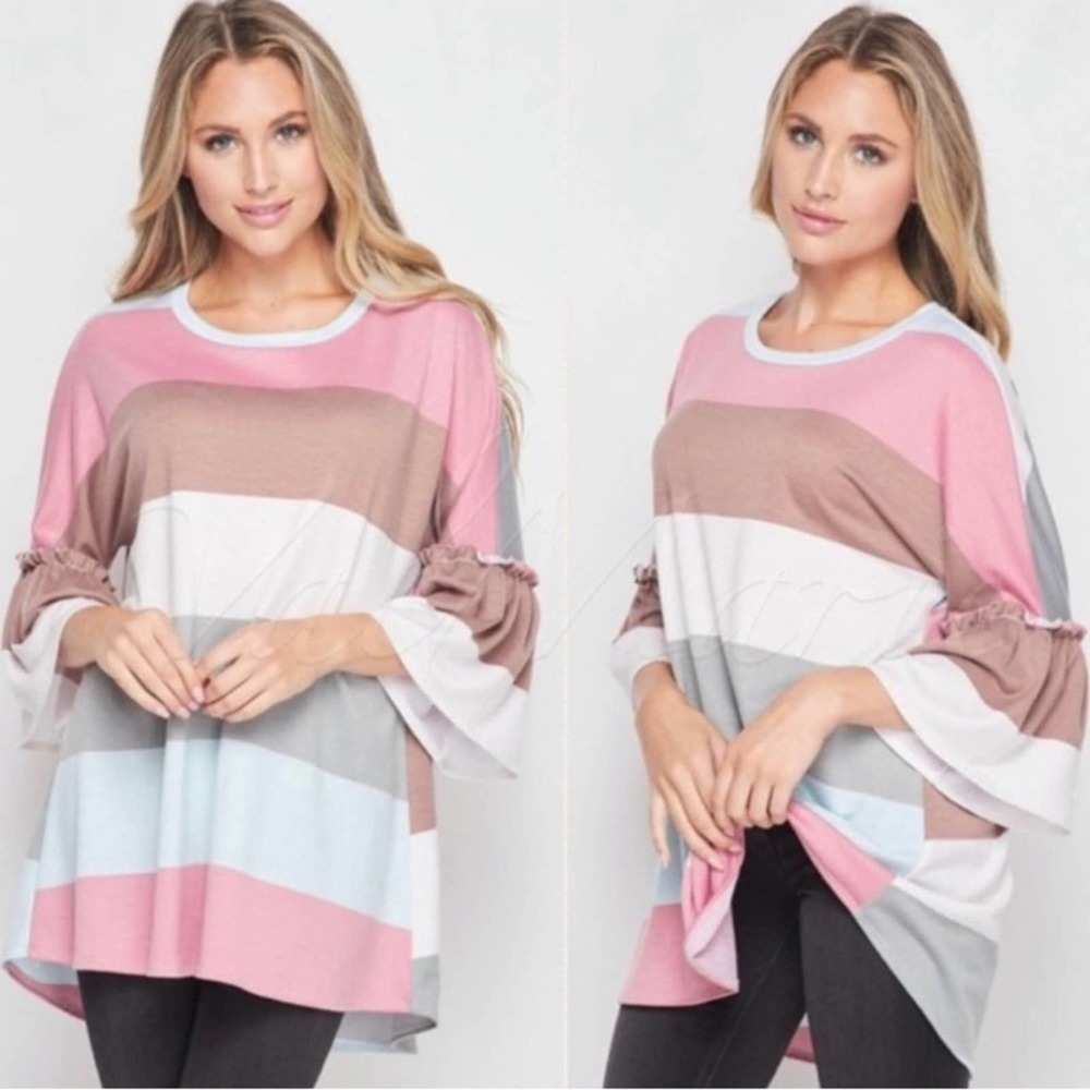 Striped Oversized Top for Women
